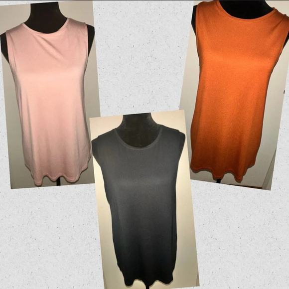 Lot Of 3 A New Day Black Tank Tops - Size M & L - Picture 1 of 6